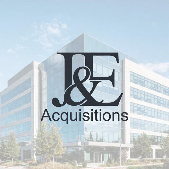 J&E Acquisitions - Professional company logo featuring J&E in large letters within a dark rectangular background